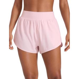 imageCRZ YOGA High Waisted Dolphin Shorts for Women 3 for Running Athletic Workout Gym with Zipper Pockets LinerStrawberry Pink