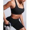 imageCRZ YOGA Butterbreeze Square Neck Sports Bras for Women  Strappy Thin Straps Wireless Workout Traning Padded Gym Cami TopBlack