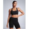 imageCRZ YOGA Butterbreeze Square Neck Sports Bras for Women  Strappy Thin Straps Wireless Workout Traning Padded Gym Cami TopBlack