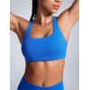 imageCRZ YOGA Butterbreeze Square Neck Sports Bras for Women  Strappy Thin Straps Wireless Workout Traning Padded Gym Cami TopSparkle Blue