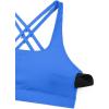 imageCRZ YOGA Butterbreeze Square Neck Sports Bras for Women  Strappy Thin Straps Wireless Workout Traning Padded Gym Cami TopSparkle Blue