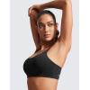 imageCRZ YOGA Butterlift Womens Racerback Padded Sports Bras  Medium Impact Scoop Neck Adjustable Straps Gym Workout TopBlack