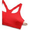 imageCRZ YOGA Butterlift Womens Racerback Padded Sports Bras  Medium Impact Scoop Neck Adjustable Straps Gym Workout TopDeep Red