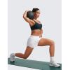 imageCRZ YOGA Butterlift Womens Racerback Padded Sports Bras  Medium Impact Scoop Neck Adjustable Straps Gym Workout TopTrue Navy