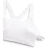imageCRZ YOGA Butterlift Womens Racerback Padded Sports Bras  Medium Impact Scoop Neck Adjustable Straps Gym Workout TopWhite