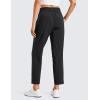 imageCRZ YOGA Lightweight Ankle Pants for Women 78 Casual Lounge Travel Work Trousers with PocketsBlack