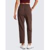 imageCRZ YOGA Lightweight Ankle Pants for Women 78 Casual Lounge Travel Work Trousers with PocketsHot Fudge Brown