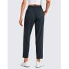 imageCRZ YOGA Lightweight Ankle Pants for Women 78 Casual Lounge Travel Work Trousers with PocketsTrue Navy