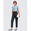 imageCRZ YOGA Lightweight Ankle Pants for Women 78 Casual Lounge Travel Work Trousers with PocketsTrue Navy
