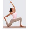 imageCRZ YOGA Seamless Ribbed Womens Tank Top Racerback Camisoles with Built in Bra Padded Scoop Neck Athletic Workout Slim CamiStrawberry Pink