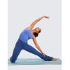 imageCRZ YOGA Seamless Ribbed Womens Tank Top Racerback Camisoles with Built in Bra Padded Scoop Neck Athletic Workout Slim CamiWild Indigo