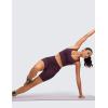 imageCRZ YOGA Softness Mold Butterluxe Longline Sports Bras for Women  V Neck Yoga Workout Crop Tank Top with Built in PadsDeep Purple