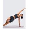 imageCRZ YOGA Softness Mold Butterluxe Longline Sports Bras for Women  V Neck Yoga Workout Crop Tank Top with Built in PadsTrue Navy