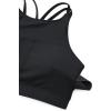 imageCRZ YOGA Womens Butterluxe High Neck Longline Sports Bras  Criss Cross Halter Wireless Padded Gym Workout Crop TopBlack