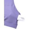 imageCRZ YOGA Womens Butterluxe High Neck Longline Sports Bras  Criss Cross Halter Wireless Padded Gym Workout Crop TopDark Lavender Purple