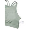 imageCRZ YOGA Womens Butterluxe High Neck Longline Sports Bras  Criss Cross Halter Wireless Padded Gym Workout Crop TopGreen Palm Court