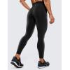 imageCRZ YOGA Womens Hugged Feeling Compression Leggings 25 Inches  Thick High Waisted Tummy Control Workout Pants TightsBlack