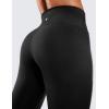 imageCRZ YOGA Womens Hugged Feeling Compression Leggings 25 Inches  Thick High Waisted Tummy Control Workout Pants TightsBlack