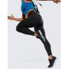 imageCRZ YOGA Womens Hugged Feeling Compression Leggings 25 Inches  Thick High Waisted Tummy Control Workout Pants TightsBlack