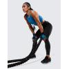 imageCRZ YOGA Womens Hugged Feeling Compression Leggings 25 Inches  Thick High Waisted Tummy Control Workout Pants TightsBlack