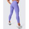imageCRZ YOGA Womens Hugged Feeling Compression Leggings 25 Inches  Thick High Waisted Tummy Control Workout Pants TightsDark Lavender Purple