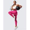 imageCRZ YOGA Womens Hugged Feeling Compression Leggings 25 Inches  Thick High Waisted Tummy Control Workout Pants TightsGranita Pink