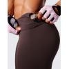 imageCRZ YOGA Womens Hugged Feeling Compression Leggings 25 Inches  Thick High Waisted Tummy Control Workout Pants TightsHot Fudge Brown
