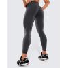 imageCRZ YOGA Womens Hugged Feeling Compression Leggings 25 Inches  Thick High Waisted Tummy Control Workout Pants TightsInk Gray