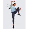 imageCRZ YOGA Womens Hugged Feeling Compression Leggings 25 Inches  Thick High Waisted Tummy Control Workout Pants TightsNavy