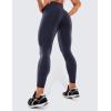 imageCRZ YOGA Womens Hugged Feeling Compression Leggings 25 Inches  Thick High Waisted Tummy Control Workout Pants TightsNavy