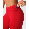 imageCRZ YOGA Womens Hugged Feeling Compression Leggings 25 Inches  Thick High Waisted Tummy Control Workout Pants TightsRed Chili