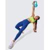 imageCRZ YOGA Womens Hugged Feeling Compression Leggings 25 Inches  Thick High Waisted Tummy Control Workout Pants TightsWaves Blue