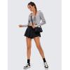 imageCRZ YOGA 2 in 1 Flowy Running Shorts for Women High Waisted Quick Dry for Athletic Gym Lounge Workout Cute Tennis SkirtsBlack