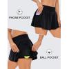 imageCRZ YOGA 2 in 1 Flowy Running Shorts for Women High Waisted Quick Dry for Athletic Gym Lounge Workout Cute Tennis SkirtsBlack