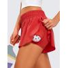 imageCRZ YOGA 2 in 1 Flowy Running Shorts for Women High Waisted Quick Dry for Athletic Gym Lounge Workout Cute Tennis SkirtsDark Red