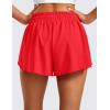 imageCRZ YOGA 2 in 1 Flowy Running Shorts for Women High Waisted Quick Dry for Athletic Gym Lounge Workout Cute Tennis SkirtsDeep Red