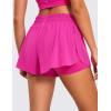 imageCRZ YOGA 2 in 1 Flowy Running Shorts for Women High Waisted Quick Dry for Athletic Gym Lounge Workout Cute Tennis SkirtsHibiscus Purple