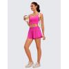 imageCRZ YOGA 2 in 1 Flowy Running Shorts for Women High Waisted Quick Dry for Athletic Gym Lounge Workout Cute Tennis SkirtsHibiscus Purple