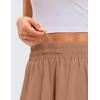 imageCRZ YOGA 2 in 1 Flowy Running Shorts for Women High Waisted Quick Dry for Athletic Gym Lounge Workout Cute Tennis SkirtsMocha Mousse