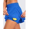 imageCRZ YOGA 2 in 1 Flowy Running Shorts for Women High Waisted Quick Dry for Athletic Gym Lounge Workout Cute Tennis SkirtsSparkle Blue