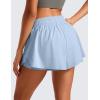 imageCRZ YOGA 2 in 1 Flowy Running Shorts for Women High Waisted Quick Dry for Athletic Gym Lounge Workout Cute Tennis SkirtsThe Breeze Blue