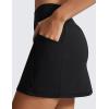imageCRZ YOGA Butterlift A Line Golf Skirts for Women High Waisted Stretchy Casual Athletic Tennis Skorts with Side PocketsBlack