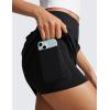 imageCRZ YOGA Butterlift A Line Golf Skirts for Women High Waisted Stretchy Casual Athletic Tennis Skorts with Side PocketsBlack