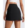 imageCRZ YOGA Butterlift A Line Golf Skirts for Women High Waisted Stretchy Casual Athletic Tennis Skorts with Side PocketsBlack