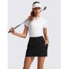 imageCRZ YOGA Butterlift A Line Golf Skirts for Women High Waisted Stretchy Casual Athletic Tennis Skorts with Side PocketsBlack