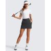 imageCRZ YOGA Butterlift A Line Golf Skirts for Women High Waisted Stretchy Casual Athletic Tennis Skorts with Side PocketsMysterious Grey