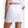 imageCRZ YOGA Butterlift A Line Golf Skirts for Women High Waisted Stretchy Casual Athletic Tennis Skorts with Side PocketsWhite