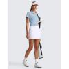 imageCRZ YOGA Butterlift A Line Golf Skirts for Women High Waisted Stretchy Casual Athletic Tennis Skorts with Side PocketsWhite