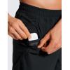 imageCRZ YOGA Casual Workout Mens Shorts 7 Inch Lightweight Quick Dry for Gym Athletic with Zipper PocketBlack