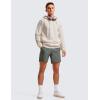 imageCRZ YOGA Casual Workout Mens Shorts 7 Inch Lightweight Quick Dry for Gym Athletic with Zipper PocketGrey Sage